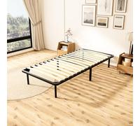 TEENO - Sommier 90x190cm avec 6 Pieds - 1x16 Lattes - Lit avec Sommier à Lattes pour Adulte - Résistant et Confortable