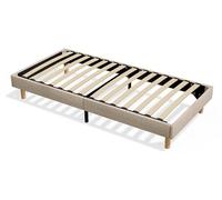TEENO Sommier Tapissier 90x200 cm Beige | Léger + Anti-Dérapage | Facile à Transporter | Adapté à Étudiant en Colocation | Idéal pour Chambre d'Invité
