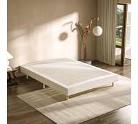 TEENO Sommier Tapissier, Sommier 140x200 - Sommier Tapissier 140x200 avec 9 Pieds, Tapissier Déhoussable Housse Lavable - Montage Rapide et Facile (Blanc)