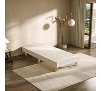 TEENO Sommier Tapissier, Sommier 90x190 - Sommier Tapissier 90x190 avec 6 Pieds, Tapissier Déhoussable Housse Lavable - Montage Rapide et Facile (Blanc)