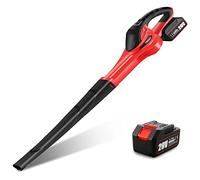 TEENO Souffleur de Feuilles sans Fil 20V 3.0Ah, Vitesse de soufflage jusqu'à 288 km/h, souffleur sans Fil avec Batterie et Chargeur, Leaf Blower pour la saleté & Les Feuilles, Tube Amovible