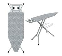 TEENO Table à Repasser Pliable 120 x 45 cm(Gris géométrique)