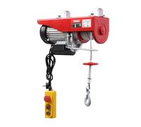 TEENO Treuil à Câble Électrique 1000 kg Palan Électrique 1800 W 10 m/min，Surcharge Ascenseur Treuil électrique 220V, Hauteur de Levage Câble 20 m ，Moteur pour Garages Entrepôts Usines (500/1000kg)