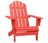 Teenpull Adirondack Chaise de jardin en bois massif sapin rouge, 69,5 x 86,5 x 89,5 cm, résistante aux intempéries, chaises de terrasse confortables pour l'extérieur, stable, Sillas para Jardin