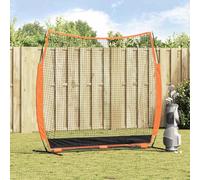 Teenpull Aide à l'entraînement de golf noire avec filet en polyester robuste - 250 x 106,5 x 210 cm - Avec sac de transport et poteaux de terre pour exercices en plein air - Entraînement précis de