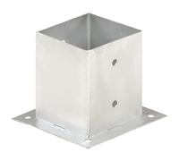 Teenpull Ancres de Poteau 4 pcs métal galvanisé 121 mm pour Fixation Poteau carré, platines Robustes pour Structure Acier, Support Jardin extérieur, ancrage sécurité palissade, Montage Solide enclos