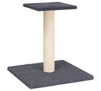 Teenpull Arbre à chat avec griffoir en sisal et peluche, tour d'escalade compacte de 38 cm de haut, en matériau dérivé du bois, couleur foncée, pour l'intérieur, le salon, le coin