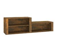 Teenpull Armoire à Chaussures en Bois d'ingénierie chêne fumé 150x35x45 cm Rangement Chaussures pour entrée et Placard Espace organisé Durable