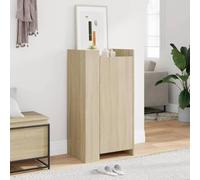 Teenpull Armoire à chaussures en chêne Sonoma, 52 x 37,5 x 100 cm, matériau dérivé du bois, idéal pour entrée, rangement de chaussures, couloir