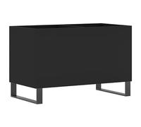 Teenpull Armoire à panneaux - Noir - 74,5 x 38 x 48 cm - En bois robuste - Avec pieds en fer - Pour disques, tourne-disques et collection de musique dans le salon