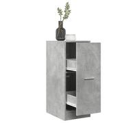 Teenpull Armoire d'apothicaire en bois gris béton 30 x 41 x 77,5 cm - Espace de rangement polyvalent pour cuisine, bureau, salon - Matériau robuste et durable