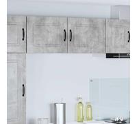 Teenpull Armoire de Cuisine Kalmar 2 pcs Gris béton en Bois d'ingénierie 50 x 31 x 40 cm Ensemble de Rangement Pratique pour Cuisine Moderne et Espace organisé