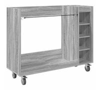 Teenpull Armoire de Golf avec Roues Gris Sonoma 120 x 45 x 98 cm, Rangement Intérieur pour Sac, Accessoires, Housse, Serviette et Nettoyeur, Support Organiseur avec Compartiments Multiples