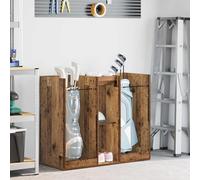 Teenpull Armoire de Golf en Bois Ancien 102 x 45 x 85,5 cm avec étagères autoportantes, Rangement Sac, Accessoires, Housse, Serviette, Support Parapluie, Organiseur Chariot Trolley