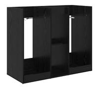Teenpull Armoire de Golf en chêne Noir 102 x 45 x 85,5 cm avec étagères Robustes, Rangement Sac, Accessoires, Housse Pluie, Serviette, Brosse, Support Parapluie, Organiseur Multifonction intérieur