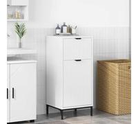 Teenpull Armoire de salle de bain avec portes, étagères, pour serviettes, articles de toilette - Blanc - 39,5 x 36 x 88 cm