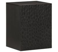 Teenpull Armoire de Salle de Bain Murale en Bois Massif de manguier Noir 38x33x48 cm Meuble de Rangement Flottant pour Cabinet lavabo vanité Salle de Bain