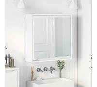 Teenpull Armoire Miroir de Salle de Bain Blanc en Bois d'ingénierie 60 x 20 x 60 cm avec 2 Portes et étagères, Meuble lavabo Mural pour Rangement Pratique et Design Contemporain