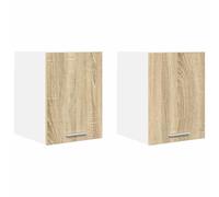 Teenpull Armoire Suspendue Riga 2 pcs en Bois d'ingénierie chêne Sonoma et Blanc, Meuble de Rangement Cuisine Moderne, 30x31x40 cm, Grande capacité pour Organisation intérieure