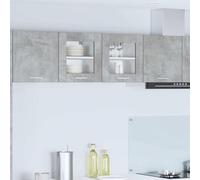 Teenpull Armoire Suspendue Riga 2 pcs Gris béton en Bois d'ingénierie 40 x 31 x 40 cm Meuble de Rangement Cuisine Moderne avec Grande capacité et Design épuré