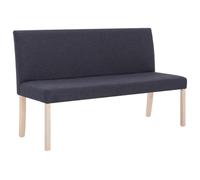 Teenpull Banc Coffre 139,5 cm Gris foncé en Polyester avec Cadre pin Massif, Meuble de Rangement, Banquette siège Confortable pour Chambre Salon entrée Couloir