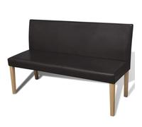 Teenpull Banc Coffre en Similicuir Marron foncé 139,5 cm avec Rangement, Banquette Meuble siège pour Chambre Salon entrée Couloir avec Coffre Pouf Malle Tabouret