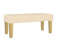 Teenpull Banc crème en Tissu 70x30x30 cm siège rembourré Multifonction pour Salon Chambre entrée Couloir Compact Confortable et Durable Meuble d’appoint