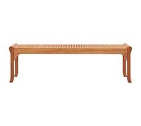 Teenpull Banc de Jardin 3 Places 150 cm Bois d'eucalyptus Massif résistant aux intempéries pour terrasse Balcon Patio extérieur Design Solide Confortable