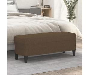 Teenpull Banc en tissu marron 100 x 35 x 41 cm rembourré avec mousse comme banc de couloir, banc à chaussures, banc de lit pour salon, chambre à coucher, salle à manger et entrée