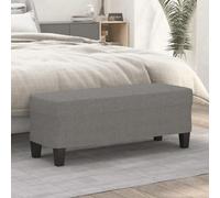 Teenpull Banc gris foncé, 100 x 35 x 41 cm, en tissu, rembourré, respirant, durable, pour chambre à coucher, salon