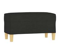 Teenpull Banc Noir en Tissu 70x35x41 cm rembourré avec Coussin Confortable, siège Multifonction pour entrée Salon Chambre, Meuble Compact pour Assise et Rangement Pratique