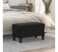Teenpull Banc noir en tissu microfibre 70 x 35 x 41 cm, rembourré avec mousse, banc de couloir et banc de lit pour salon, chambre à coucher, couloir et entrée, facile à nettoyer