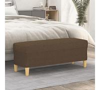 Teenpull Banc rembourré, 100 x 35 x 41 cm, tissu marron, siège confortable pour salon, entrée, dîner