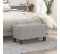 Teenpull Banc rembourré gris clair, 70 x 35 x 41 cm, housse en tissu moderne, siège confortable pour couloir, salon, chambre à coucher, banc durable, montage facile