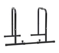 Teenpull Barre de dips réglable en Acier Enduit de Poudre Noir 116 x 66 x 74,5 cm pour Musculation Fitness Domicile Station entraînement intérieur