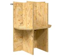 Teenpull Base de Terrarium avec étagère Marron OSB 40 x 40 x 50 cm pour Habitat Reptile intérieur, Vivarium Polyvalent pour lézard Serpent Gecko amphibien