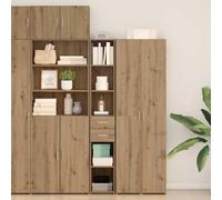 Teenpull Bibliothèque avec tiroirs en Bois d'ingénierie chêne Artisanal 30 x 42,4 x 185,2 cm, Meuble de Rangement Pratique pour Salon Bureau, Buffet Cabinet pour Organiser Espace