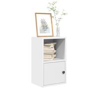 Teenpull Bibliothèque Blanc en Bois d'ingénierie 31x24x52 cm étagère de Rangement avec Porte modulable pour Organiser Livres et Objets décoration intérieure