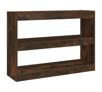 Teenpull Bibliothèque chêne fumé 100x30x72 cm, étagère de Rangement Polyvalente, cloison séparatrice Stable pour Salon et Chambre