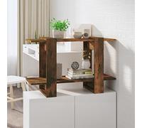 Teenpull Bibliothèque chêne fumé 80x30x51 cm étagère à Livres Robuste Rangement Pratique cloison de séparation pour Salon Chambre Bureau