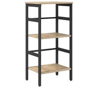 Teenpull Bibliothèque en chêne Sonoma - 40 x 29,5 x 81 cm - 2 étagères - Style industriel - Autonome - Robuste - Pour la maison, le bureau, le salon, le bureau