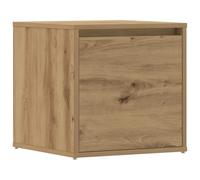 Teenpull Boîte de rangement compacte aspect chêne artisanal, 40,5 x 40 x 40 cm, avec tiroir, pour chambre à coucher, salon, couloir, espace de rangement peu encombrant, style maison de campagne