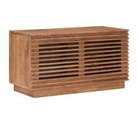 Teenpull Boîte de Rangement en Bois d'acacia Massif et Bois agencé 85 x 40 x 46 cm, Meuble Coffre Polyvalent pour Salon, Chambre, entrée, Banquette siège Pratique et décorative