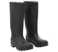 Teenpull Bottes en caoutchouc noires en PVC taille 39, imperméables et antidérapantes avec semelle robuste, idéales pour l'extérieur, la pêche, la chasse et les conditions humides, 38 cm de haut