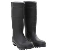 Teenpull Bottes en caoutchouc noires en PVC, taille 44, imperméables, antidérapantes, pour extérieur, chasse, pêche, pêche à la mouche, avec semelle robuste et matériau respirant pour eau, marais