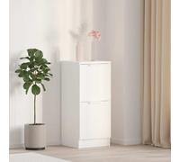 Teenpull Buffet Blanc en Bois d'ingénierie 30x30x70 cm Meuble Buffet Cabinet avec Rangement Polyvalent pour Salon Salle à Manger Cuisine Moderne