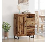 Teenpull Buffet Bois Ancien 69,5 x 34 x 90 cm en Bois d'ingénierie et Fer, Buffet Cabinet avec Rangement, Buffet Table with Storage pour Salle à Manger et Cuisine