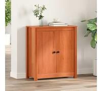 Teenpull Buffet Brun Cire en pin Massif 70 x 35 x 80 cm, Meuble Bas de Rangement avec Portes pivotantes, Buffet Cabinet pour Salle à Manger et Salon, Design Contemporain Durable et Fonctionnel