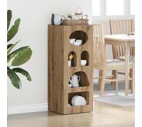 Teenpull Buffet chêne Artisanal en Bois d'ingénierie 40 x 35 x 100,5 cm Meuble Bas de Rangement Minimaliste pour Salle à Manger Salon, Buffet Cabinet avec étagères Pratiques et Design Contemporain