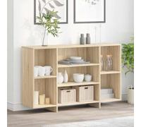 Teenpull Buffet chêne Sonoma Bois d'ingénierie 120x30x75 cm Buffet Cabinet avec Rangement 4 étagères, Armoire latérale pour Salle à Manger ou Cuisine, Meuble de Rangement Pratique et Moderne